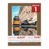 8.5x11 Mat Bevel Cut for 7x10 Photos - Acid Free Aged Oak Brown Precut Matboard With Backing Board and Crystal Clear, Self Seal Photo Mat Bag - For Pictures, Photos, Framing - 4-ply Thickness view 1