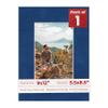9x12 Mat Bevel Cut for 5.5x8.5 Photos - Acid Free Brooke Blue Suede Precut Matboard With Backing Board and Crystal Clear, Self Seal Photo Mat Bag - For Pictures, Photos, Framing - 4-ply Thickness view 1