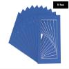 Pack of Ten Acid Free 8x11 Mats Bevel Cut for 5.5x8.5 Photos - Bottle Blue Precut Matboards With Backing Boards and Self Seal Photo Mat Bags For Pictures, Photos, Framing - 4-ply Thickness view 2