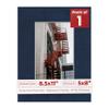 8.5x11 Mat Bevel Cut for 5x8 Photos - Acid Free Navy Suede Precut Matboard With Backing Board and Crystal Clear, Self Seal Photo Mat Bag - For Pictures, Photos, Framing - 4-ply Thickness view 1