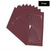 Pack of Ten Acid Free 8x11 Mats Bevel Cut for 5.5x8.5 Photos - Maroon Red Precut Matboards With Backing Boards and Self Seal Photo Mat Bags For Pictures, Photos, Framing - 4-ply Thickness view 2