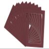 Pack of Ten Acid Free 8x11 Mats Bevel Cut for 5.5x8.5 Photos - Maroon Red Precut Matboards With Backing Boards and Self Seal Photo Mat Bags For Pictures, Photos, Framing - 4-ply Thickness view 3