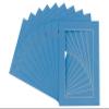 Pack of Ten Acid Free 8x11 Mats Bevel Cut for 5.5x8.5 Photos - Bay Blue Precut Matboards With Backing Boards and Self Seal Photo Mat Bags For Pictures, Photos, Framing - 4-ply Thickness view 3