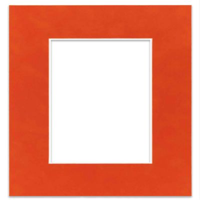 Poster Palooza 10x18 Mat Bevel Cut for 8.5x11 Photos - Acid Free Orange Suede Precut Matboard - For Pictures, Photos, Framing - 4-ply Thickness