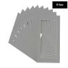Poster Palooza Pack of Ten Acid Free 8.5x11 Mats Bevel Cut for 6x8 Photos - Mid Grey Precut Matboards With Backing Boards and Self Seal Photo Mat Bags For Pictures, Photos, Framing - 4-ply Thickness view 2
