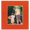 9x12 Mat Bevel Cut for 5.5x8.5 Photos - Acid Free Orange Suede Precut Matboard With Backing Board and Crystal Clear, Self Seal Photo Mat Bag - For Pictures, Photos, Framing - 4-ply Thickness view 4