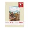 9x12 Mat Bevel Cut for 5.5x8.5 Photos - Acid Free Fresh Linen Canvas Precut Matboard With Backing Board and Crystal Clear, Self Seal Photo Mat Bag - For Pictures, Photos, Framing - 4-ply Thickness view 1