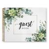 Canopy Street Hardcover Lush Greenery Wedding Guestbook / 120 Lined Guest Signature Pages Inside / 8.5" x 11" Landscape Lay Flat Event Guest Book/Gold Metal Spiral Binding view 1