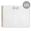 Canopy Street Hardcover Lush Greenery Wedding Guestbook / 120 Lined Guest Signature Pages Inside / 8.5" x 11" Landscape Lay Flat Event Guest Book/Gold Metal Spiral Binding view 3