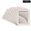 Pack of Ten Acid Free 8.5x11 Mats Bevel Cut for 7x10 Photos - White with Black Core Precut Matboards With Backing Boards and Self Seal Photo Mat Bags For Pictures, Photos, Framing - 4-ply Thickness view 2