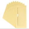 Pack of Ten Acid Free 8x11 Mats Bevel Cut for 5.5x8.5 Photos - Soft Yellow Precut Matboards With Backing Boards and Self Seal Photo Mat Bags For Pictures, Photos, Framing - 4-ply Thickness view 3