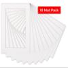 Poster Palooza Pack of Ten 9x12 Mats Bevel Cut for 5.5x8.5 Photos - Acid Free White Precut Matboards for Pictures, Photos, Framing - 4-ply Thickness view 2