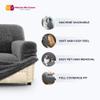 PAULATO BY GA.I.CO. Barrel Chair Slipcover - Armchair Cover - Tub Chair Slipcovers - Club Chairs Cover - 1-Piece Form Fit Stretch Stylish Furniture Protector - Microfibra Collection (Marsala) view 3