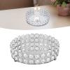 8 Inch Round Vanity Tray Mirrored Crystal Metal Display for Makeup Perfume Jewelry Organizer and Home Decor view 2