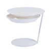 FUFU Multifunctional Sofa Table, Two-Layer Storage, PC Plastic Table Top, Metal Frame -50 * 50 * 45cm (Color : White) view 1