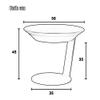FUFU Multifunctional Sofa Table, Two-Layer Storage, PC Plastic Table Top, Metal Frame -50 * 50 * 45cm (Color : White) view 3