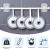 8PCS Upgraded No Drill Curtain Rod Brackets No Drilling Curtain Rod Holders Self Adhesive Curtain Rod Hooks Nail Free Adjustable Curtain Hangers Suitable for Poles of 0.78~1.57 Inch(Transparent) view 3