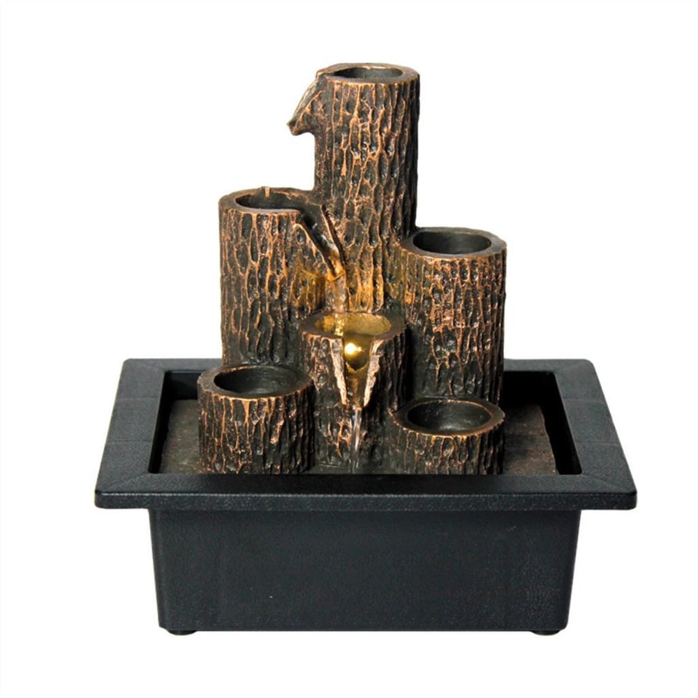 Rocky Falls Indoor Tabletop Water Fountain Desktop Fountain Office Desk Lucky Decorative Fountain Home Decoration Desktop Fountain Indoor Lighting Water Sound Waterfall Serene Rock Water Feature Indoo