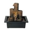Rocky Falls Indoor Tabletop Water Fountain Desktop Fountain Office Desk Lucky Decorative Fountain Home Decoration Desktop Fountain Indoor Lighting Water Sound Waterfall Serene Rock Water Feature Indoo view 1