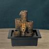 Rocky Falls Indoor Tabletop Water Fountain Desktop Fountain Office Desk Lucky Decorative Fountain Home Decoration Desktop Fountain Indoor Lighting Water Sound Waterfall Serene Rock Water Feature Indoo view 2