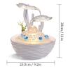 Rocky Falls Indoor Tabletop Water Fountain Tabletop Fountain Indoor Handmade Ceramic Water Cycle Decoration Office Desk Lucky Decoration Desktop Fountain Serene Rock Water Feature Indoor Relaxation Fo view 2