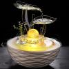 Rocky Falls Indoor Tabletop Water Fountain Tabletop Fountain Indoor Handmade Ceramic Water Cycle Decoration Office Desk Lucky Decoration Desktop Fountain Serene Rock Water Feature Indoor Relaxation Fo view 3