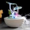 Rocky Falls Indoor Tabletop Water Fountain Tabletop Fountain Indoor Handmade Ceramic Water Cycle Decoration Office Desk Lucky Decoration Desktop Fountain Serene Rock Water Feature Indoor Relaxation Fo view 4