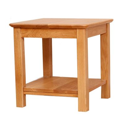 FUFU Solid Wood Sofa Table, Two-Story Bedside Table in Bedroom, Simple Small Square Table -50  50  50cm