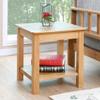 FUFU Solid Wood Sofa Table, Two-Story Bedside Table in Bedroom, Simple Small Square Table -50  50  50cm view 2