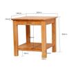 FUFU Solid Wood Sofa Table, Two-Story Bedside Table in Bedroom, Simple Small Square Table -50  50  50cm view 3