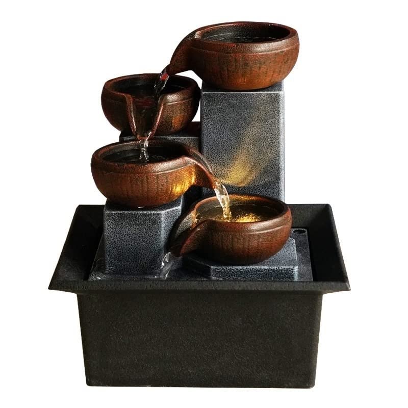 Rocky Falls Indoor Tabletop Water Fountain Tabletop Fountain Ornaments Desktop Decorations Home Gardening Decoration Rockery Water Fountain Crafts Serene Rock Water Feature Indoor Relaxation Fount