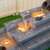 Rocky Falls Indoor Tabletop Water Fountain Desktop Fountain Living Room Desktop Decorative Fountain Desktop Waterfall Fountain Indoor Running Water Decorative Fountain Serene Rock Water Feature Indoor view 4