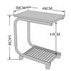 FUFU Mobile Computer Desk Office Wheeled Writing Desk Small Space Workstation -Wood Color view 3