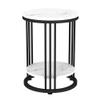 FUFU Metal Sofa Side Table, Living Room Storage Table, Telephone Table, Bedroom Bedside Table 40cm * 40cm * 55cm (Color : Black) view 1