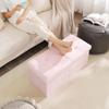 CUYOCA Storage Ottoman Bench Foldable Seat Footrest Shoe Bench End of Bed Storage with Flipping Lid, 75L Storage Space, 30 inches Velvet Pink view 4
