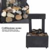 Rocky Falls Indoor Tabletop Water Fountain Waterfall Tabletop Fountain Indoor Waterfall Fountain Decoration Tabletop Fountain with Stones for Home Decor Serene Rock Water Feature Indoor Relaxation Fou view 3