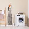 ORLESS Over The Door/Wall Mount Ironing Board Hanger, Laundry Room Iron and Ironing Caddy Board Storage Holder, Black view 3