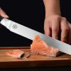 12 Slicing Knife - Japanese Style Meat Carving and BBQ Brisket Knife for Turkey - German High Carbon Steel- Big Size pakkaWood Mirror Finish Handle Design, with Gift Box view 4