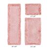 Better Trends 3 Piece Bath Rug Set 100% Cotton Tufted Bathroom Rug Water Absorbent, Non-Slip Washable Runner Mat for Bathroom Floor Decor, Bathtub,Laundry Room Pink Shaggy Border Collection view 3