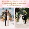 Abaodam 2 Pcs Wedding Flower Stand Roman Pillar, 19.7 Inch White Decorative Columns for Road Lead, Flower Arrangement Centerpiece Stand for Wedding Ceremony Party Event view 4