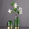 Glass Vase Decorative Vase Decor, American Style Copper Transparent Glass Vase Living Room Dining Table Flower Arrangement Nordic Table Hydroponic Decorations Classic Decorative Vase Set for Home Cent view 2