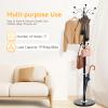 AKaSping 16 Hooks Metal Hat Rack with Natural Marble Base, Heavy Duty Coat Rack Stand, Modern Clothes Rack for Entryway, Living Room, Bedroom view 2