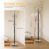 AKaSping 16 Hooks Metal Hat Rack with Natural Marble Base, Heavy Duty Coat Rack Stand, Modern Clothes Rack for Entryway, Living Room, Bedroom view 3