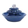 Rocky Falls Indoor Tabletop Water Fountain Tabletop Fountain Home Bedroom Living Room Ceramic Decorative Desktop Fountain Indoor Lucky Water Fountain Serene Rock Water Feature Indoor Relaxation Fount view 1