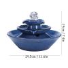 Rocky Falls Indoor Tabletop Water Fountain Tabletop Fountain Home Bedroom Living Room Ceramic Decorative Desktop Fountain Indoor Lucky Water Fountain Serene Rock Water Feature Indoor Relaxation Fount view 2
