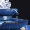 Rocky Falls Indoor Tabletop Water Fountain Tabletop Fountain Home Bedroom Living Room Ceramic Decorative Desktop Fountain Indoor Lucky Water Fountain Serene Rock Water Feature Indoor Relaxation Fount view 4