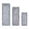 Better Trends 3 Piece Bathmat Set 100% Cotton Tufted Non-Slip Bath Room Rug Pad Bath Rug Soft Absorbent, Washable for Bathroom Decor, Laundry Room Silver Shaggy Border Collection view 1