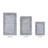 Better Trends 3 Piece Bathmat Set 100% Cotton Tufted Non-Slip Bath Room Rug Pad Bath Rug Soft Absorbent, Washable for Bathroom Decor, Laundry Room Silver Shaggy Border Collection view 3
