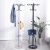AKaSping Coat Rack with 16 Hooks Metal Hat Rack with Natural Marble Base Heavy Duty Tree Holder Hanger Rack Freestanding Coat Racks Stand Modern Clothes Rack for Entryway Living Room Bedroom view 2