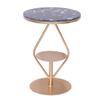 FUFU Small Marble Table, 2 Small Storage Racks, Living Room Sofa Table, Bedroom Bedside Table-Color Optional (Color : B) view 1